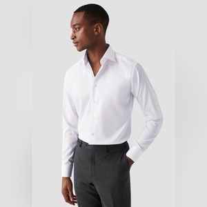 Eton White Signature Twill Shirt - 15 1/2 x 39”